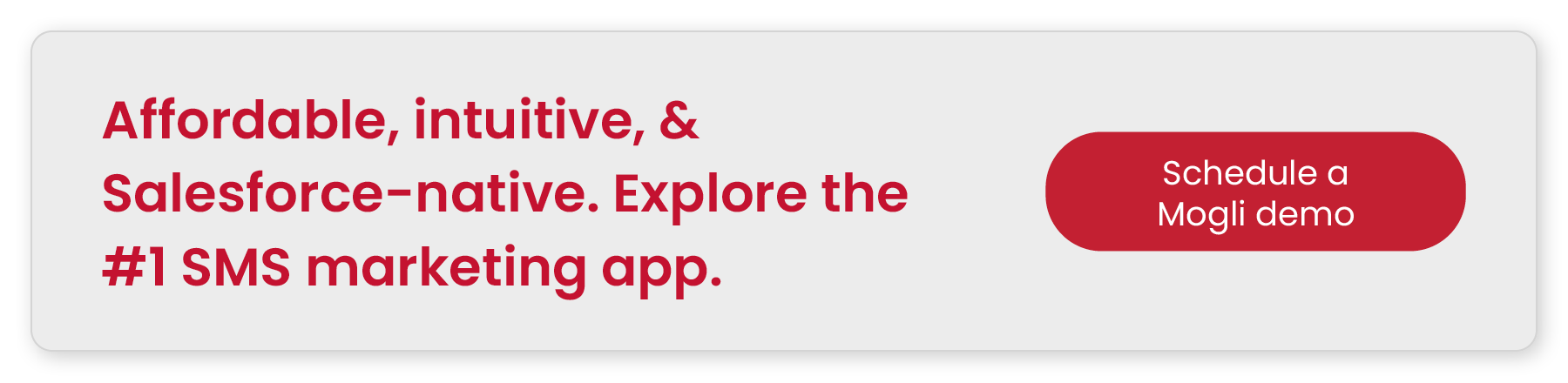 Affordable, intuitive, & Salesforce-native. Click to explore the #1 SMS marketing app.